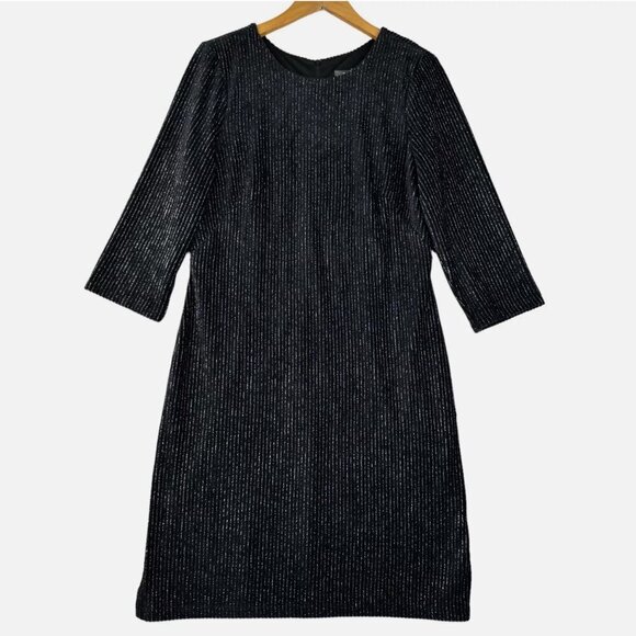 Julia Jordan Velour Metallic Stripe Elegant Sheath Dress Size 8 NEW WITH TAG! - Picture 8 of 8